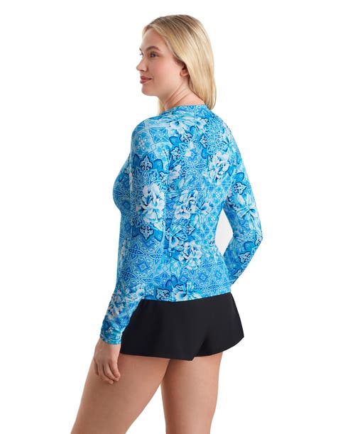 Shapesolver Sport Long Sleeve Full Zip Chlorine Resistant Sunshirt