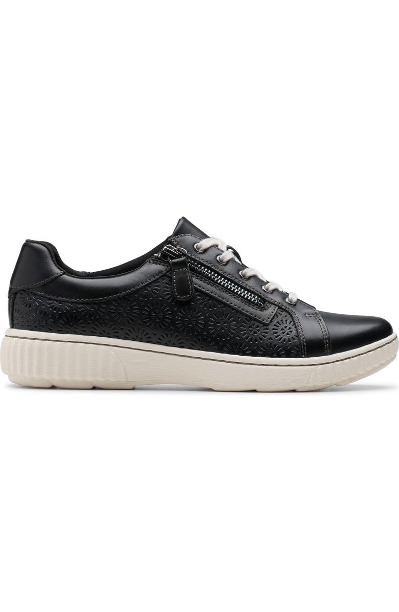Clarks<sup>®</sup> Caroline Rio Sneaker - Wide Width Available, Alternate, color, Black Leather