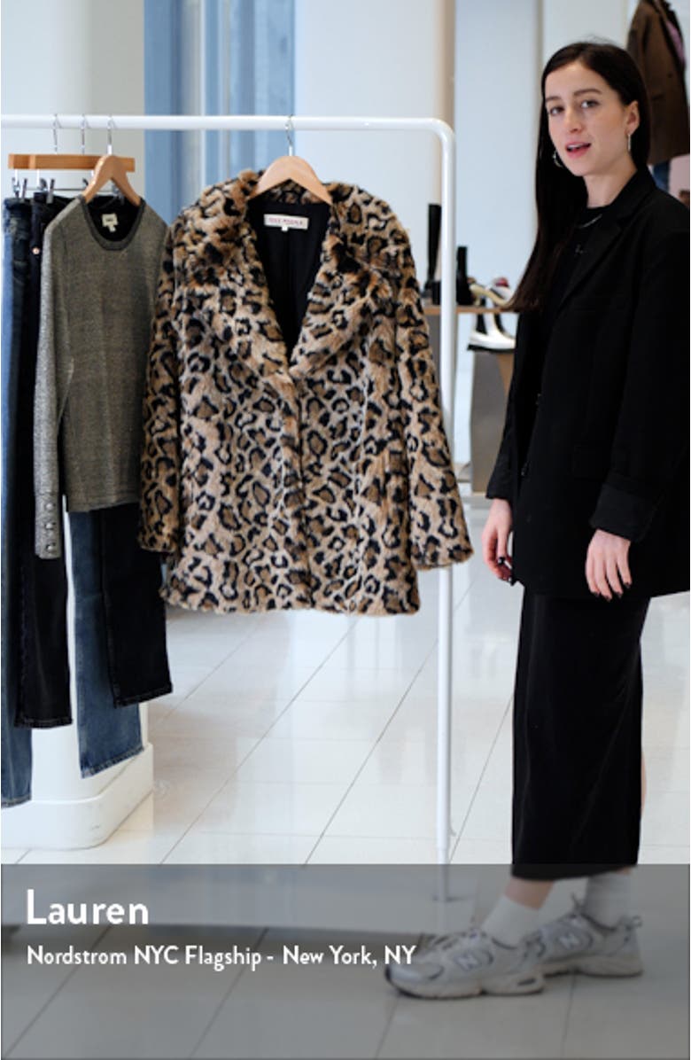 Lola Leopard Faux Fur Jacket, sales video thumbnail