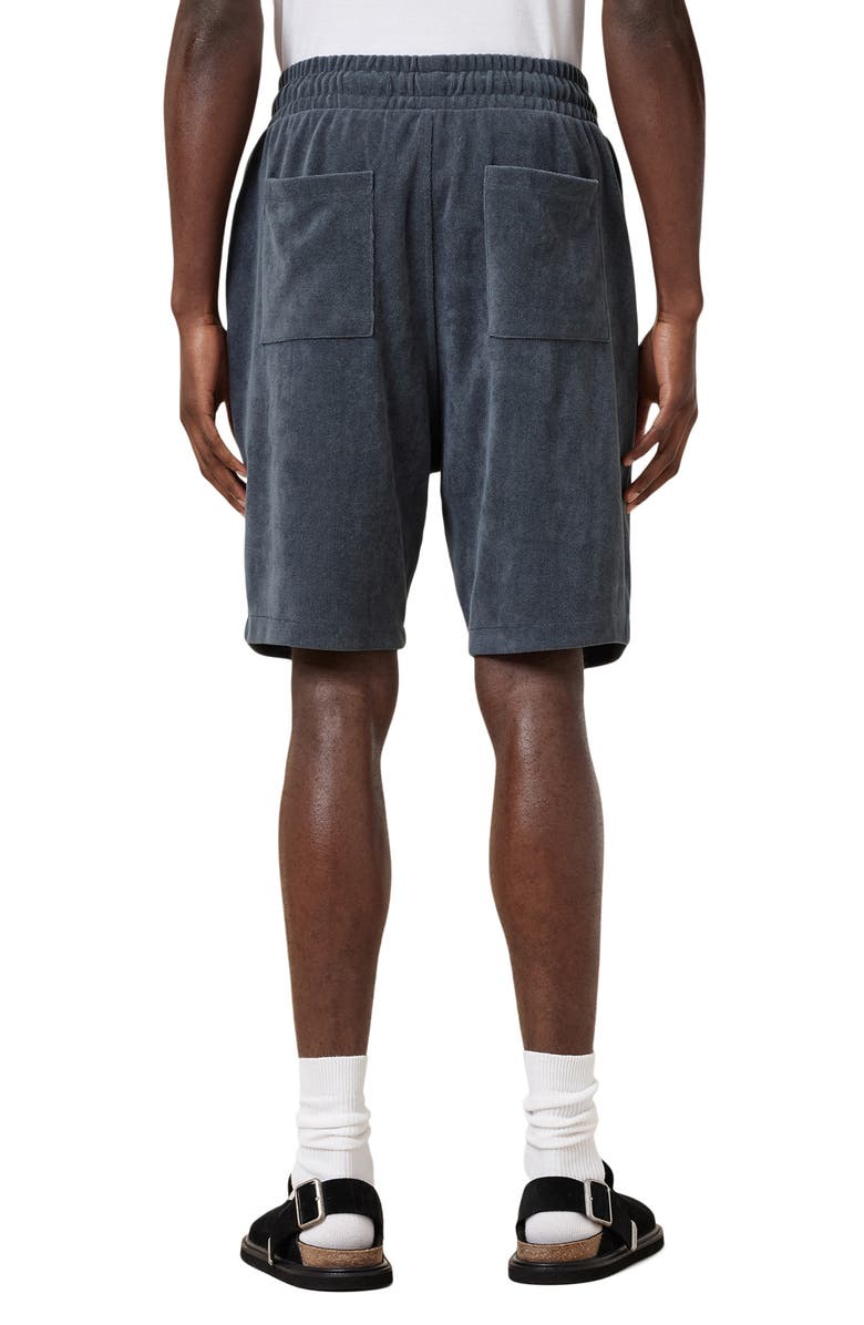 AllSaints Felix Towelling Sweat Shorts, Alternate, color, Pitched Blue