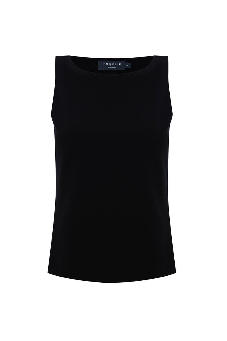 Chelsea Sleeveless Knit Blouse, Alternate, color, BLACK