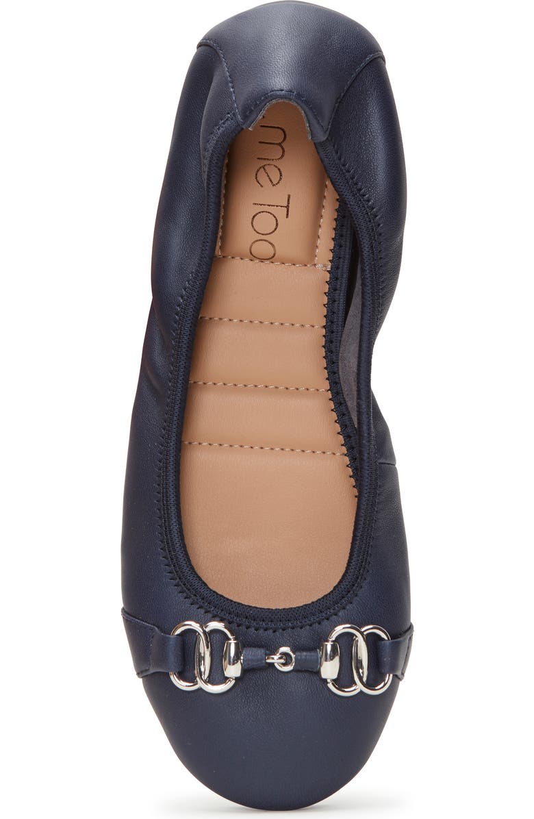 Me Too Olympia Skimmer Flat, Alternate, color, Navy Leather
