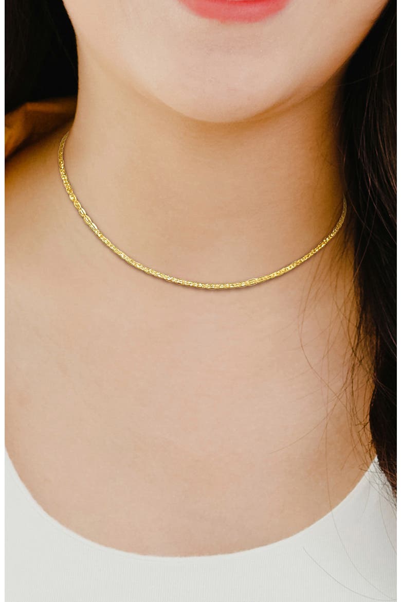 2mm Valentino Star Chain Necklace, Alternate, color, GOLD