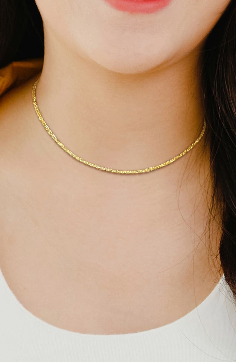 DELMAR 2mm Valentino Star Chain Necklace, Alternate, color,