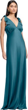 Ghost London Nora Tie Shoulder Satin Maxi Dress