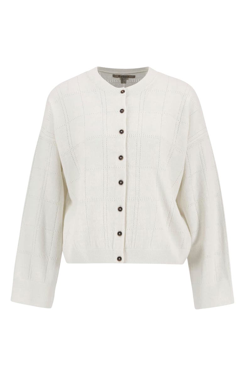 Barbour Blakely Wool Blend Cardigan, Alternate, color, Cloud