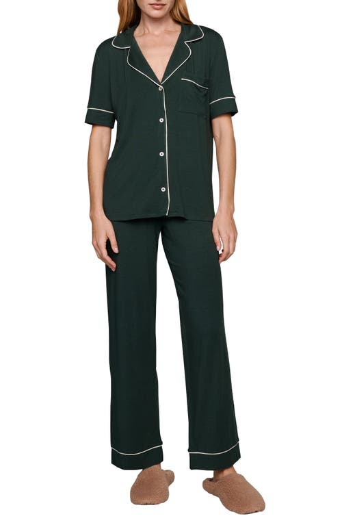 Eberjey Gisele Short Sleeve Pant Pajamas In Black