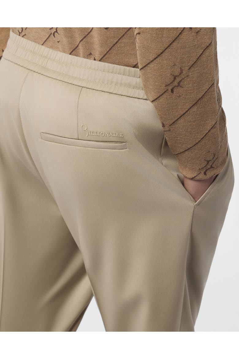 Wool Drawstring Trousers Men, Alternate, color, beige