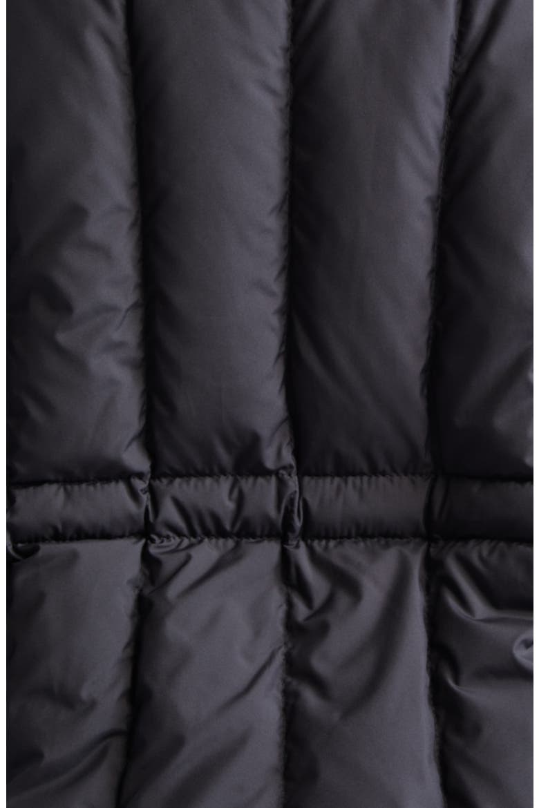 Estom Vertical Quilted Hooded Down Jacket, Alternate, color, BLACK
