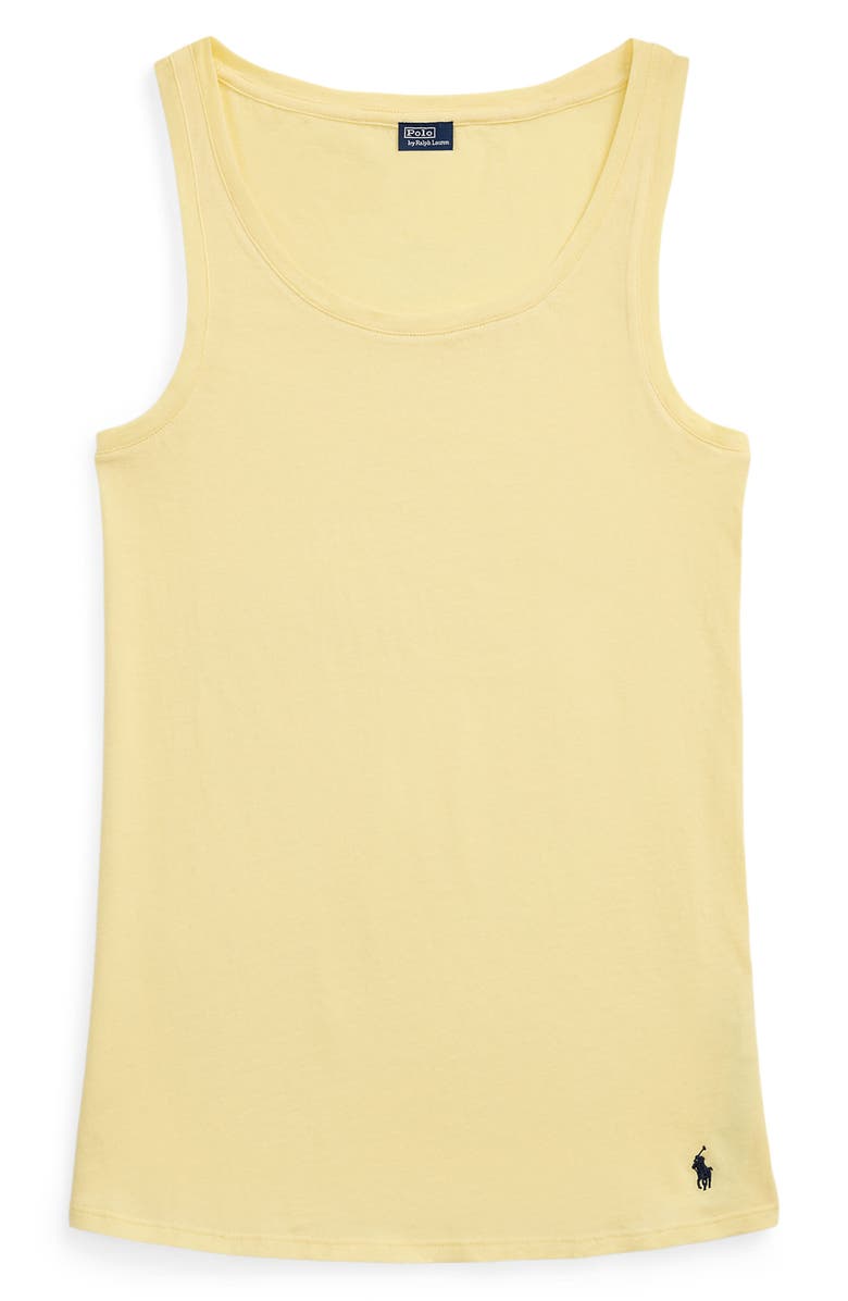 Polo Ralph Lauren Long & Lean Cotton Jersey Lounge Tank, Alternate, color, T-Bird Yellow