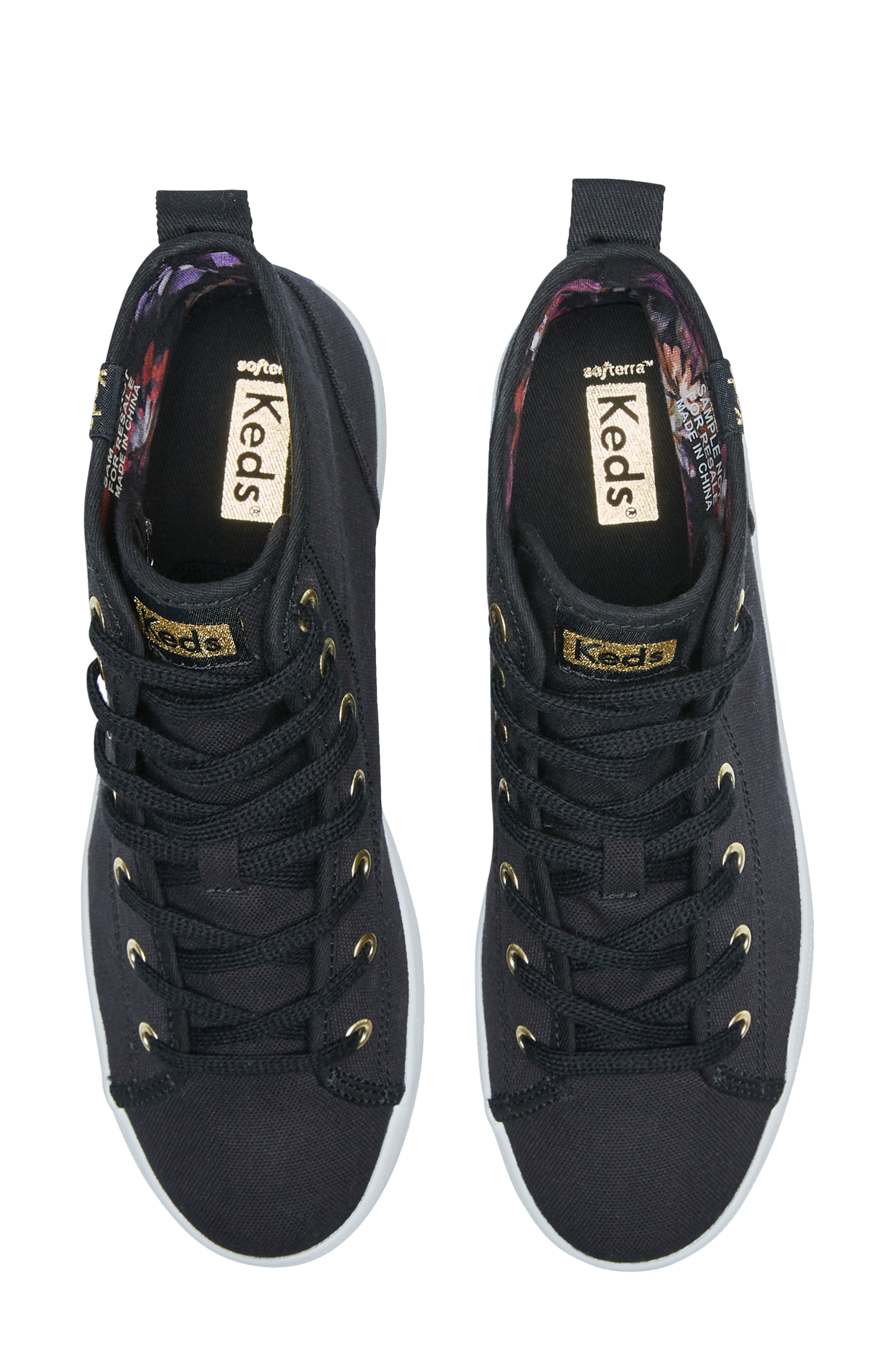 Keds<sup>®</sup> Kickstart High Top Sneaker, Alternate, color, Black