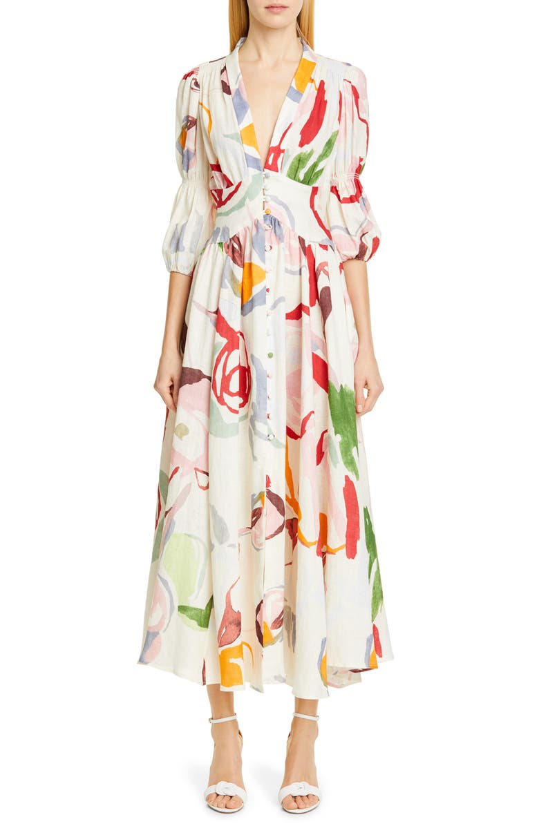 Cult Gaia Willow Eyelet Maxi Dress, Main, color, 