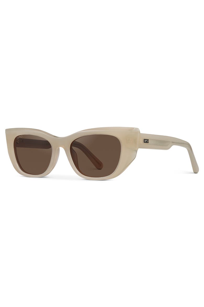 Evelyn - 50mm Cat-Eye Polarized Sunglasses, Alternate, color, Pearl Beige