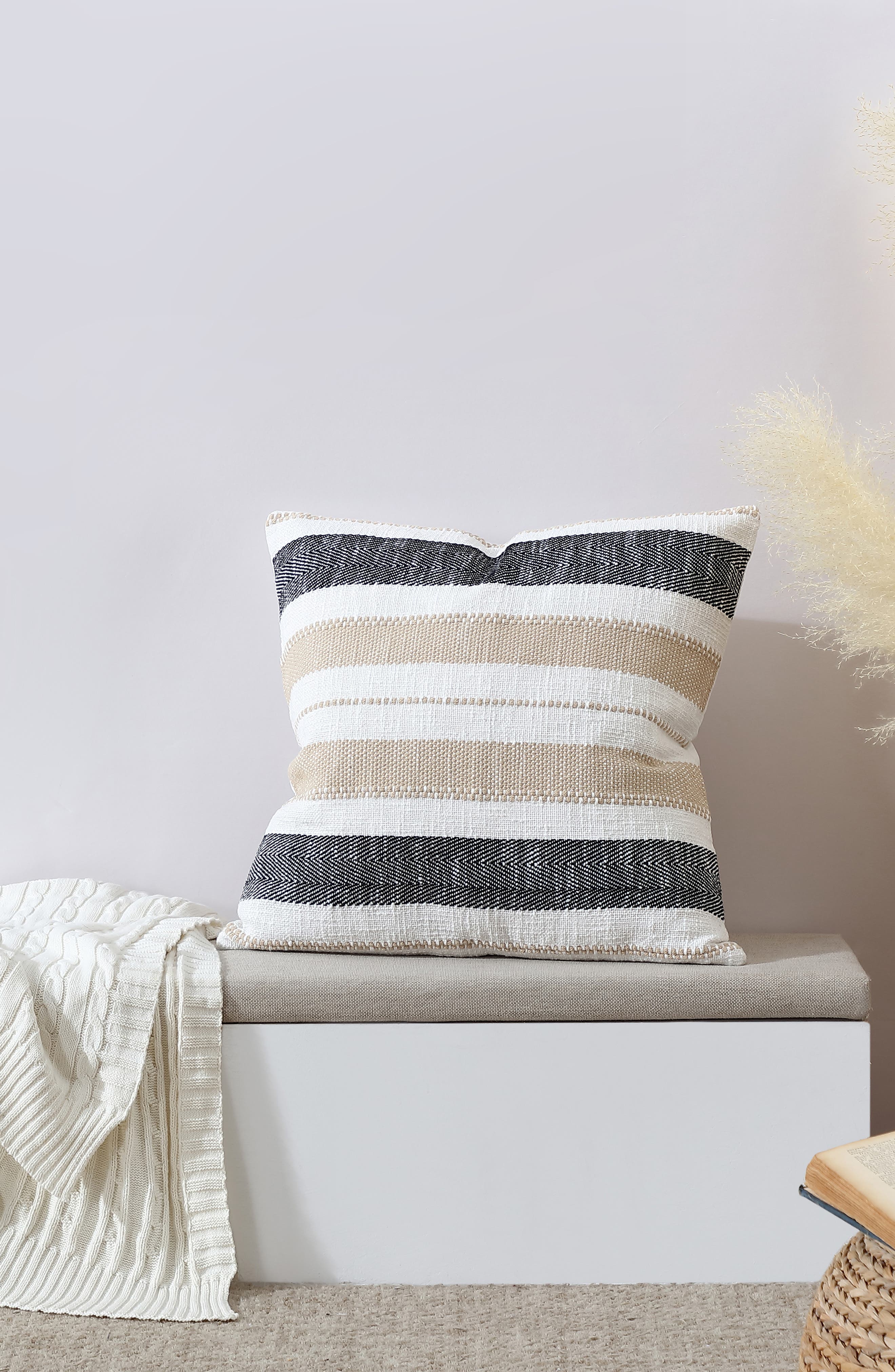 Farmhouse Stripe Throw Pillow