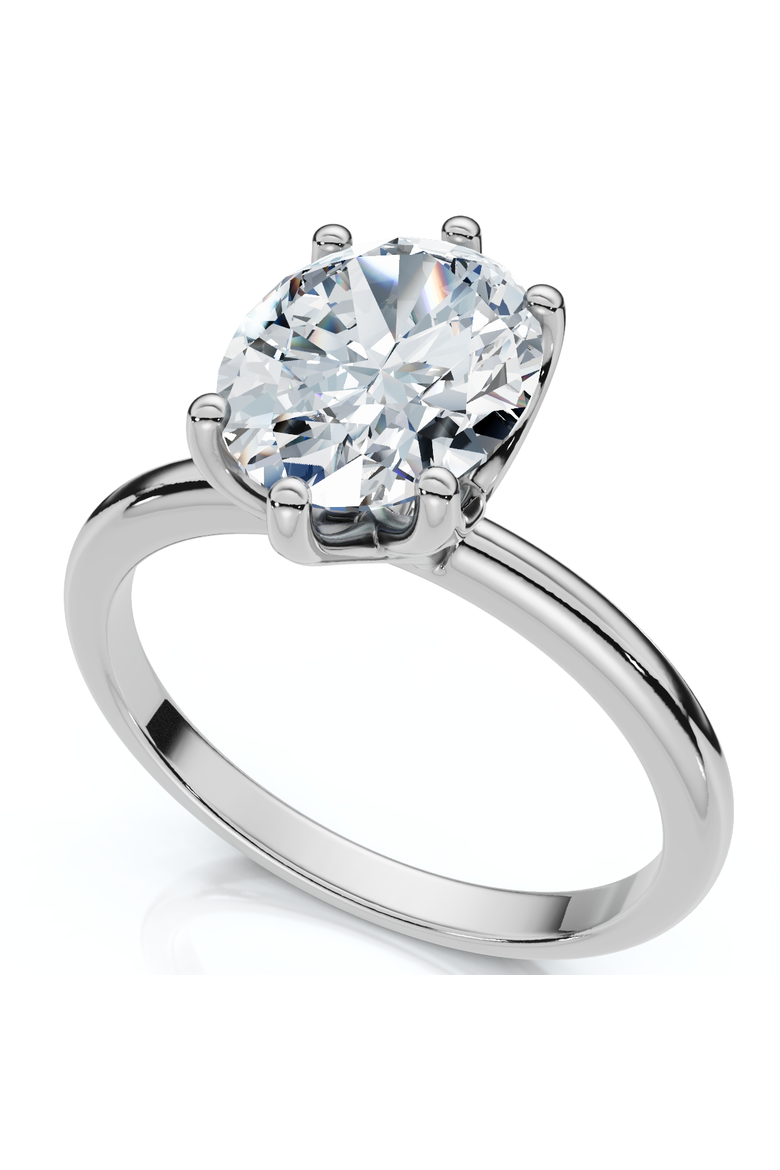 Certified 1 1/2Ct Lotus Solitaire Diamond Engagement Ring 14k Gold Lab Grown, Alternate, color, 14k White Gold