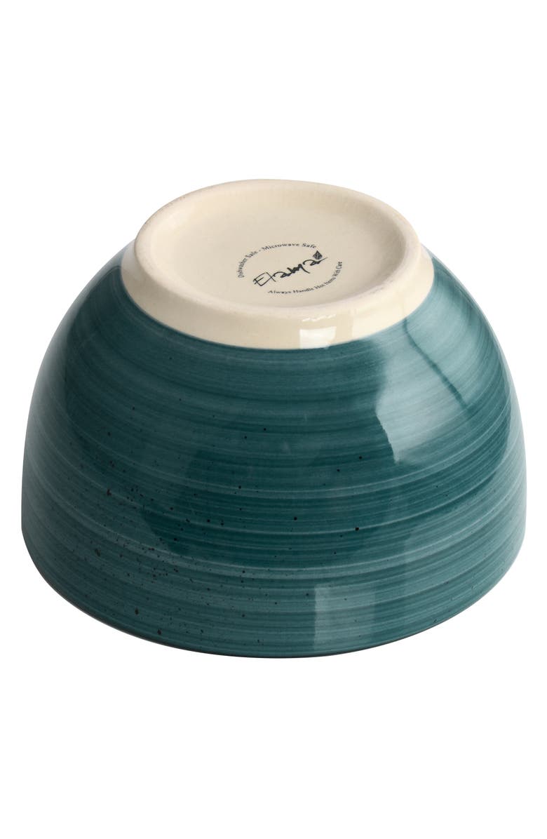 Elama Gia 24 Piece Round Stoneware Dinnerware Set, Alternate, color, White