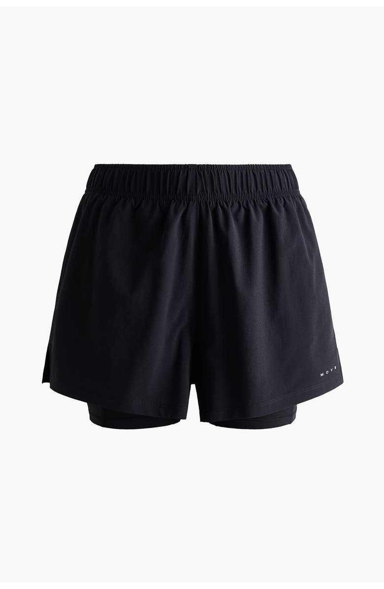 H&M Regular-fit running shorts with drymove, Alternate, color, Black