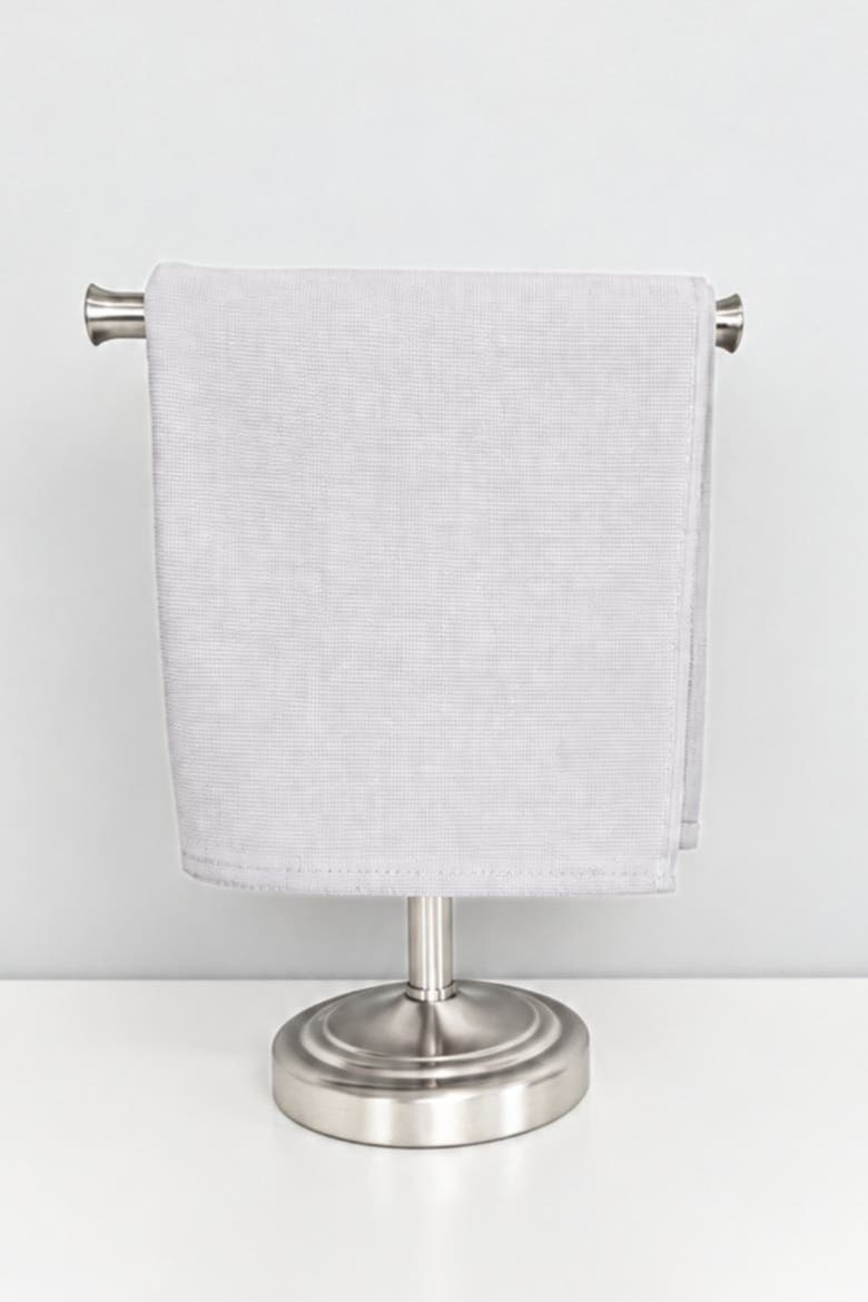 Stucco Organic Cotton Terry-Lined Turkish Hand Towel, Main, color, Light Grey