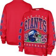 '47 Women's '47 Red New York Giants Go Big Oversized Pullover Sweatshirt
