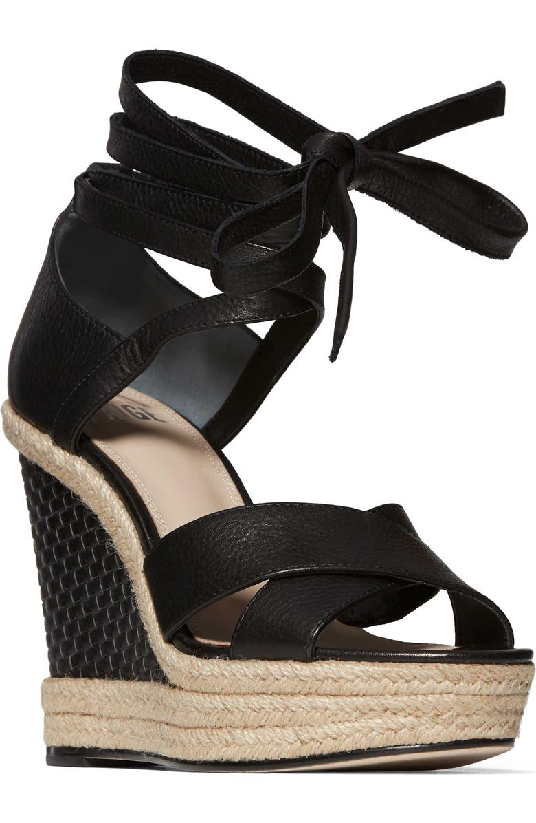 PAIGE Talia Wedge Ankle Wrap Sandal, Main, color,