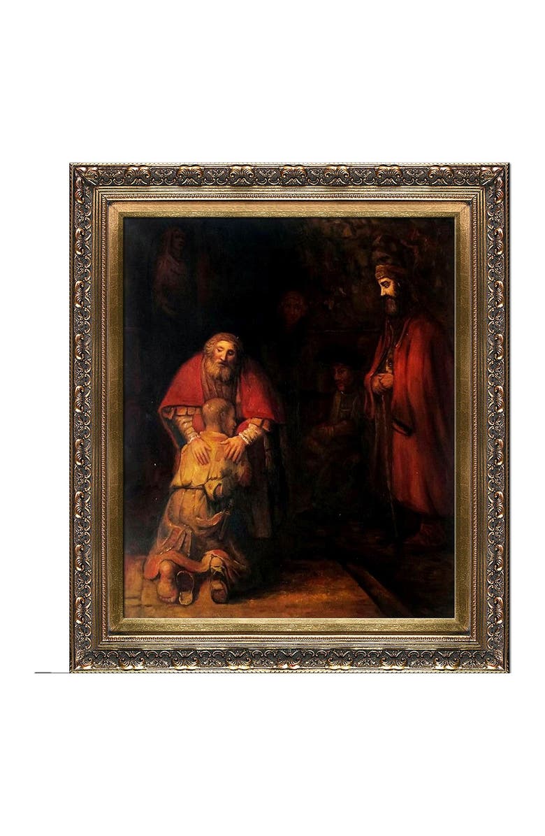 OVERSTOCK ART Return of the Prodigal Son with Baroque Antique Gold Frame, Main, color,