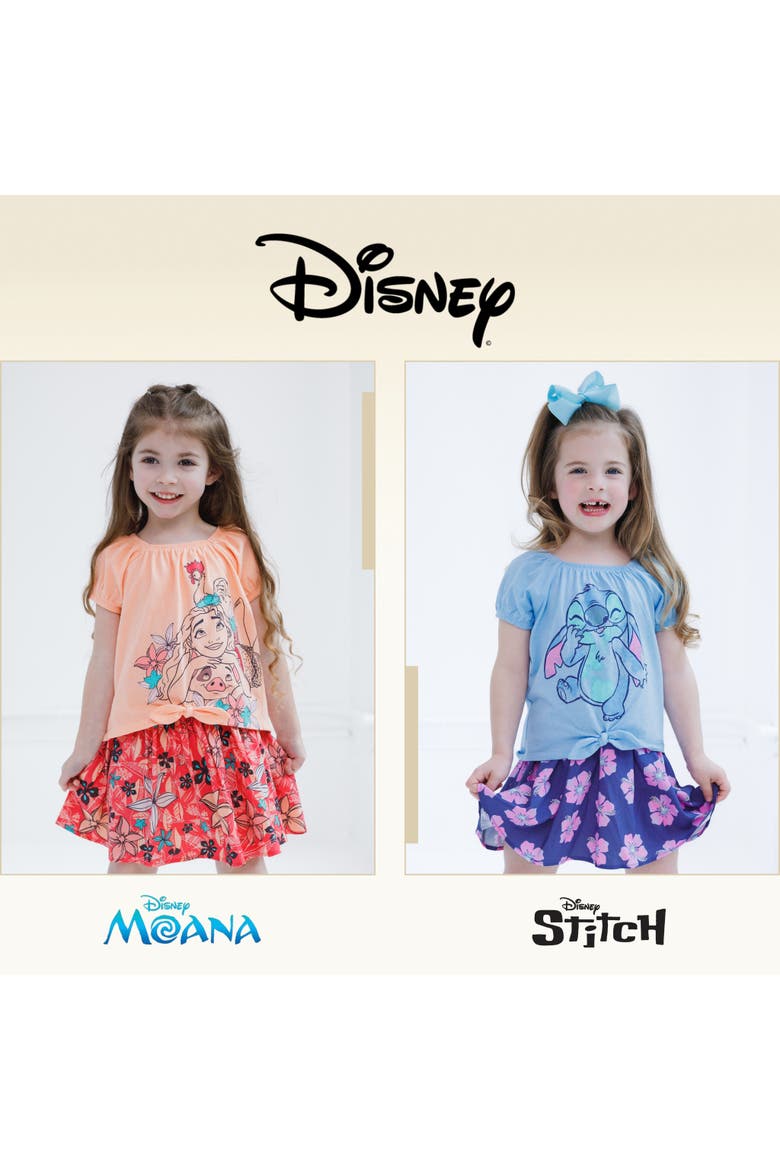 Lilo & Stitch 2-Piece T-Shirt and Skirt Set, Alternate, color, Sky Blue Gray Stitch