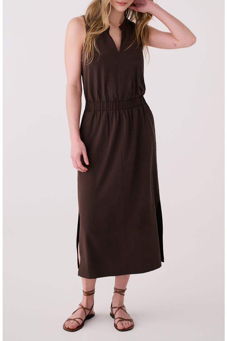 Olivie Midi Dress, Main, color, JAVA