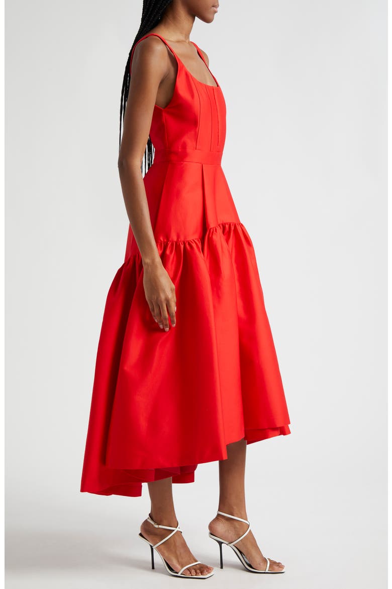 Diana High-Low Midi Dress, Alternate, color, BRIGHT RUBY