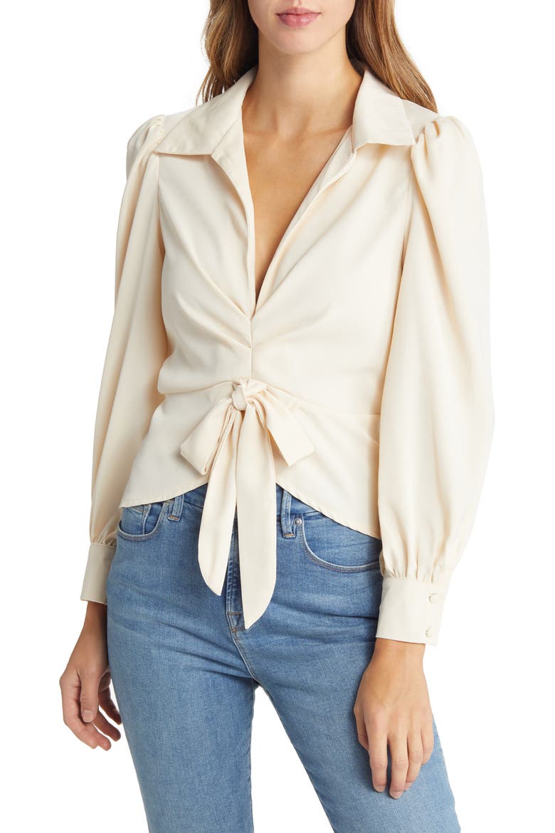 Leila Wing Collar Blouse, Main, color, IVORY
