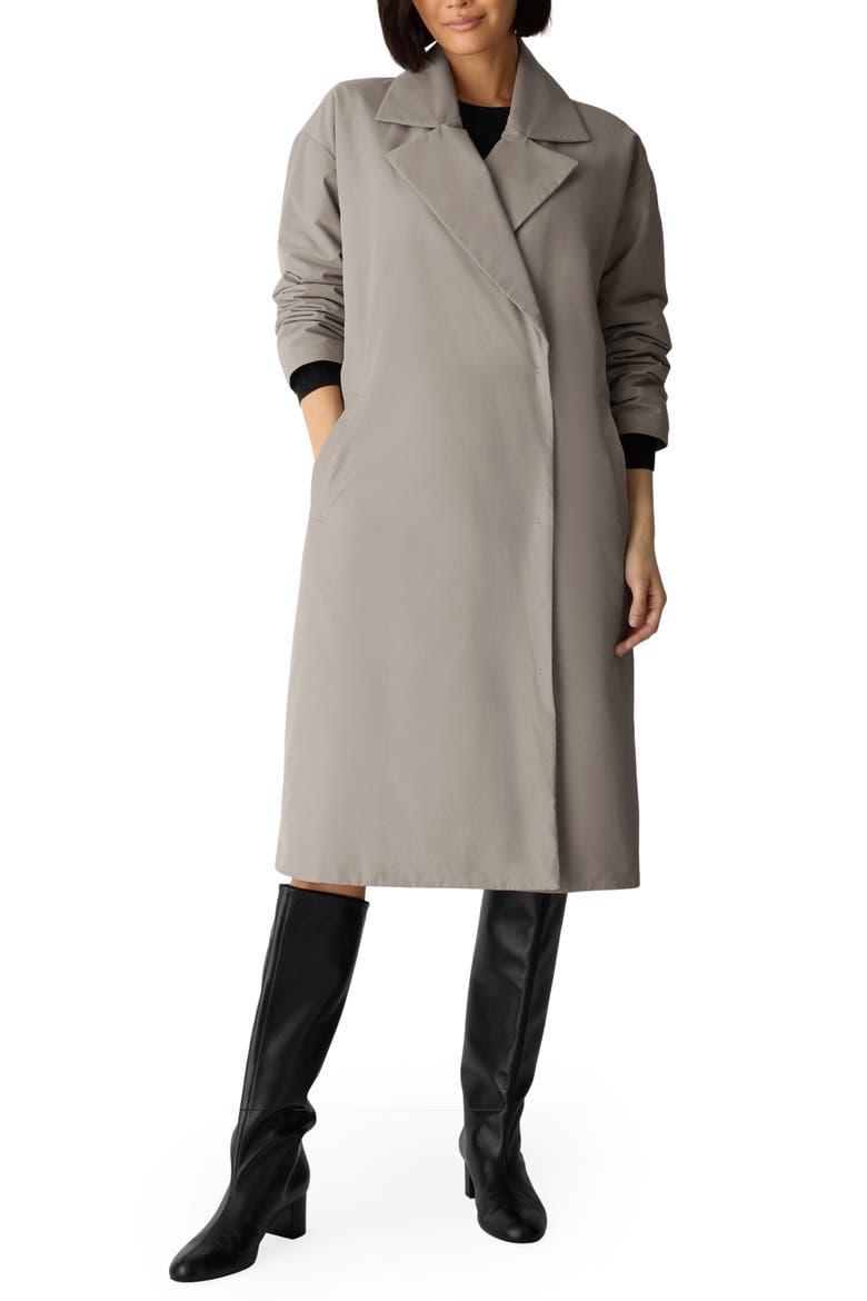 Padded Trench Coat, Main, color, TWINE