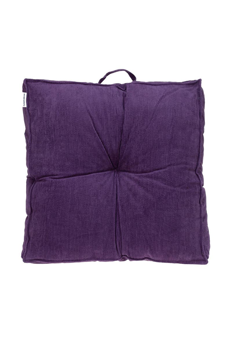 Alena Transitional Purple Floor Pillow, Main, color, PURPLE