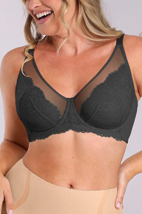 Supportive Unlined Lace Underwired Bra