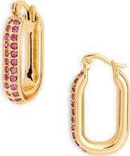 Kurt Geiger London Pavé Crystal Oval Hoop Earrings