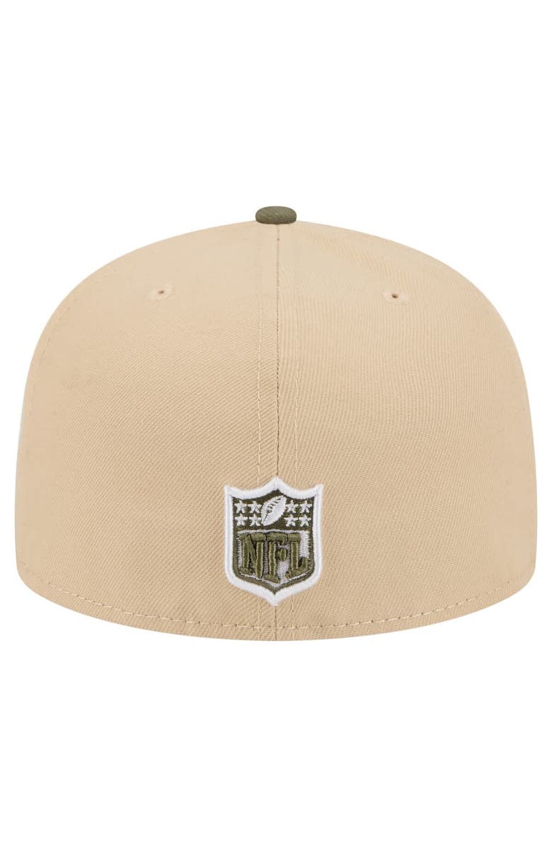 New Era Men's New Era  Beige/Olive Pittsburgh Steelers Color Pack A-Frame 59FIFTY Fitted Hat, Alternate, color, 