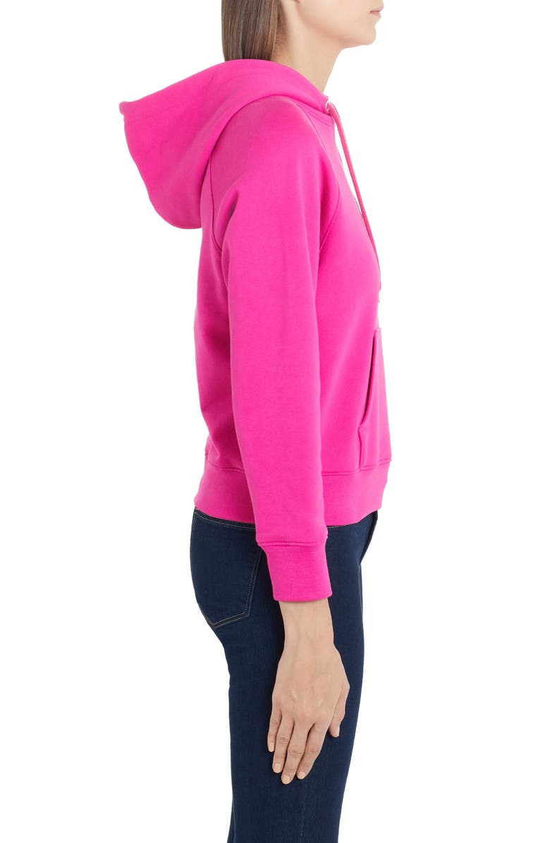 Moschino Embroidered Teddy Logo Hoodie, Alternate, color, 