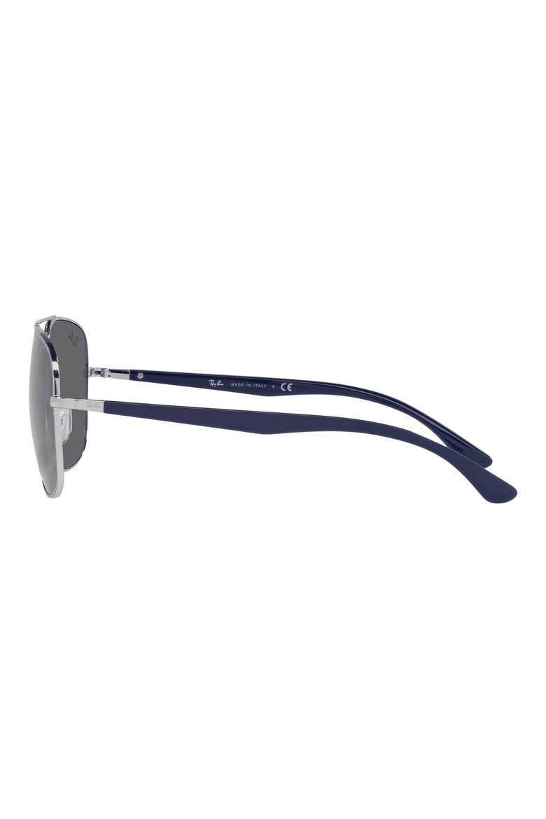 59mm Square Sunglasses, Alternate, color, SILVER