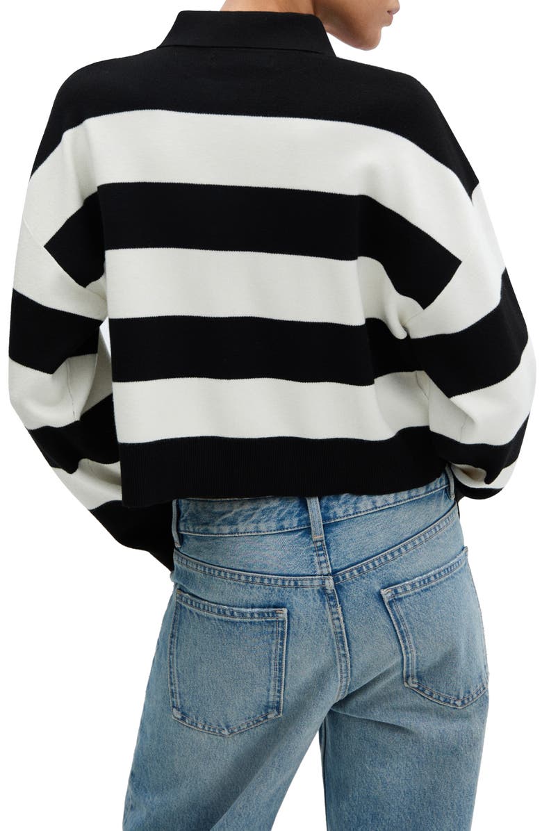 MANGO Stripe Polo Sweater, Alternate, color,