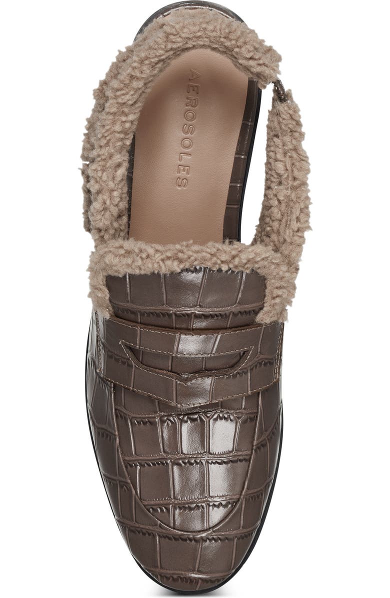 Aerosoles Gabrielle Faux Shearling Slingback Loafer, Alternate, color,
