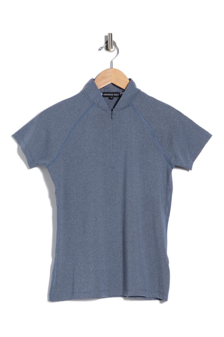 Quinn Half Zip Knit Polo, Alternate, color, NAVY HEATHER