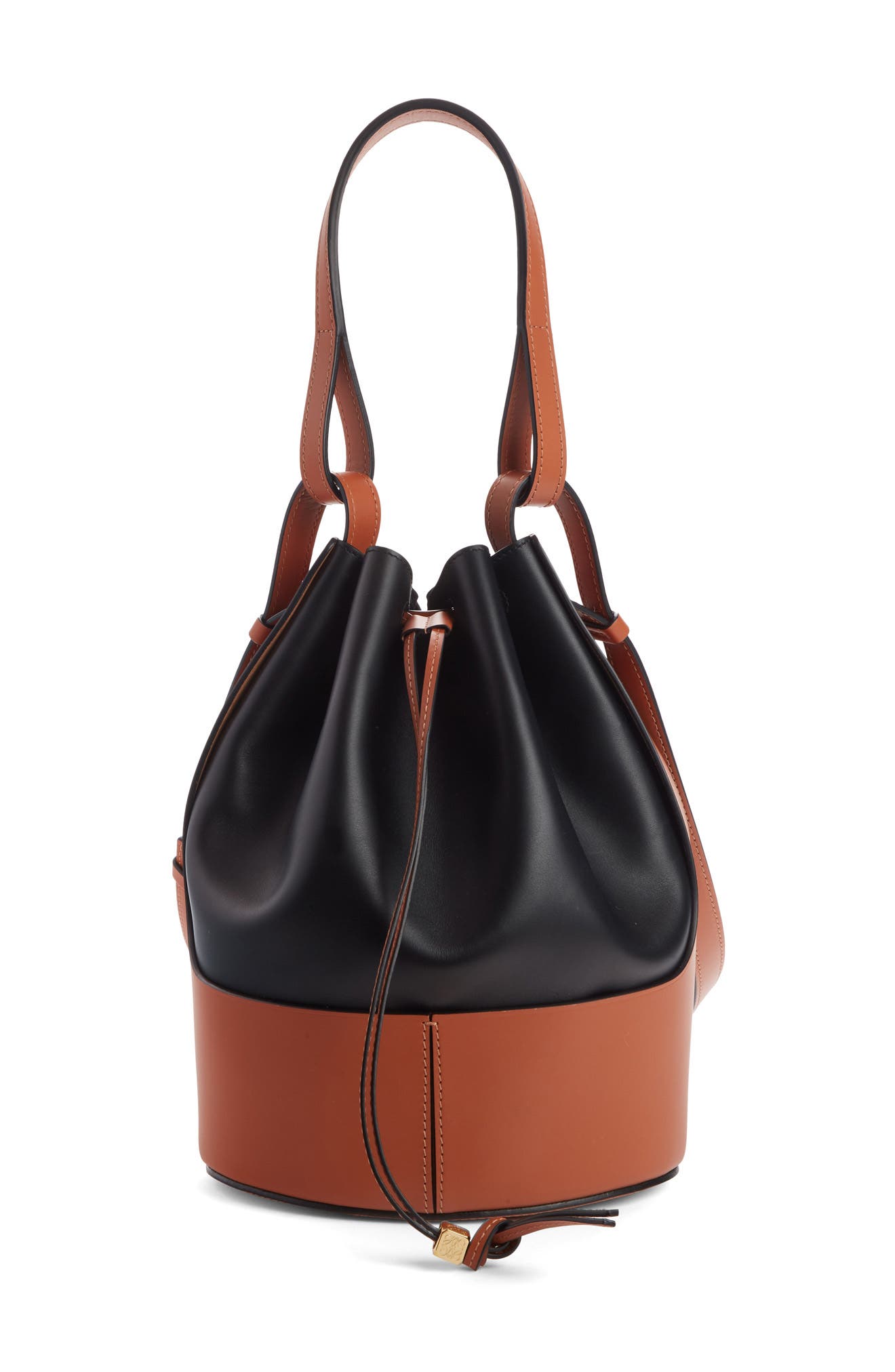 Loewe Balloon Colorblock Leather Bucket Bag, Main, color, 