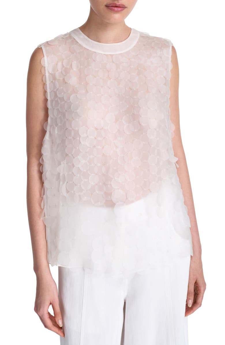 TWP Circle Sleeveless Silk Top, Main, color, 