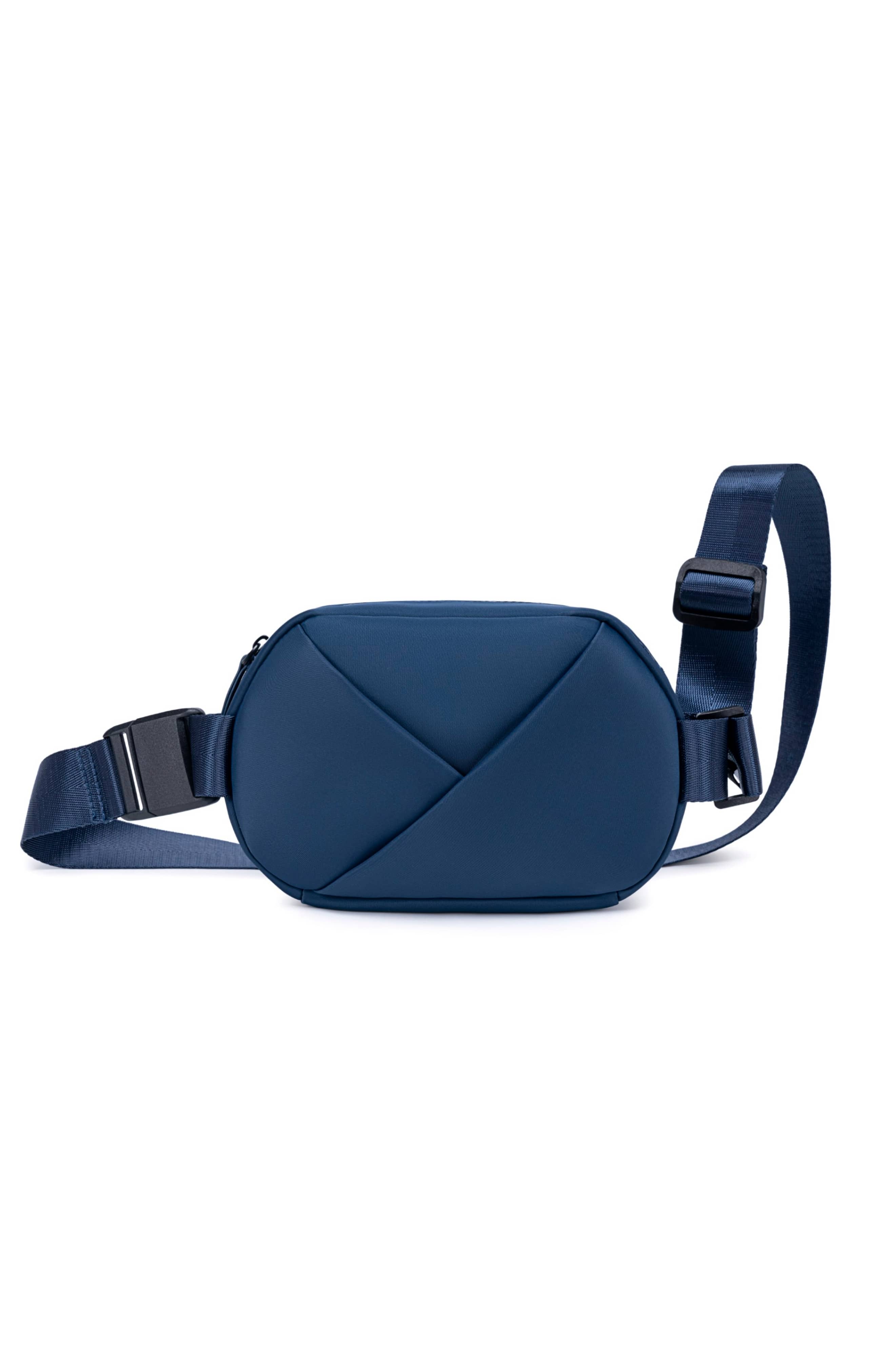 Origami Sling Belt Bag, Main, color, Navy