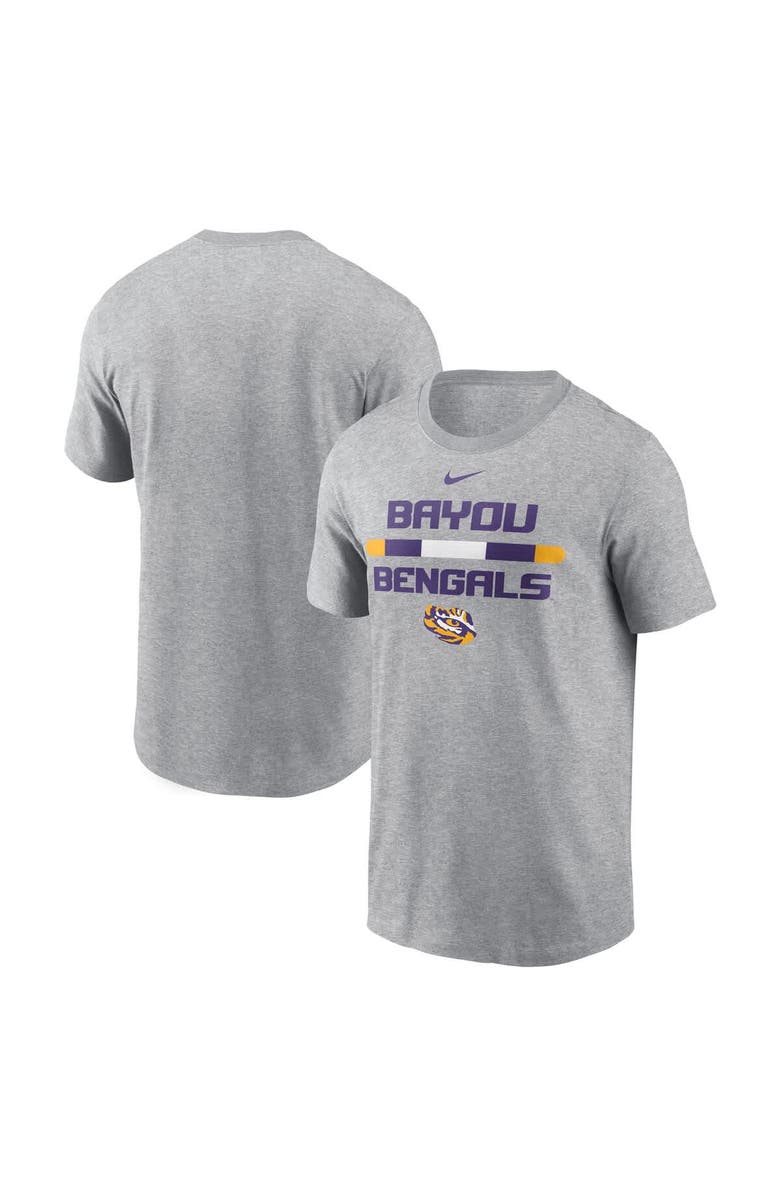 Nike Men's Nike Heather Gray LSU Tigers DNA Lockup T-Shirt, Main, color, Heather Gray