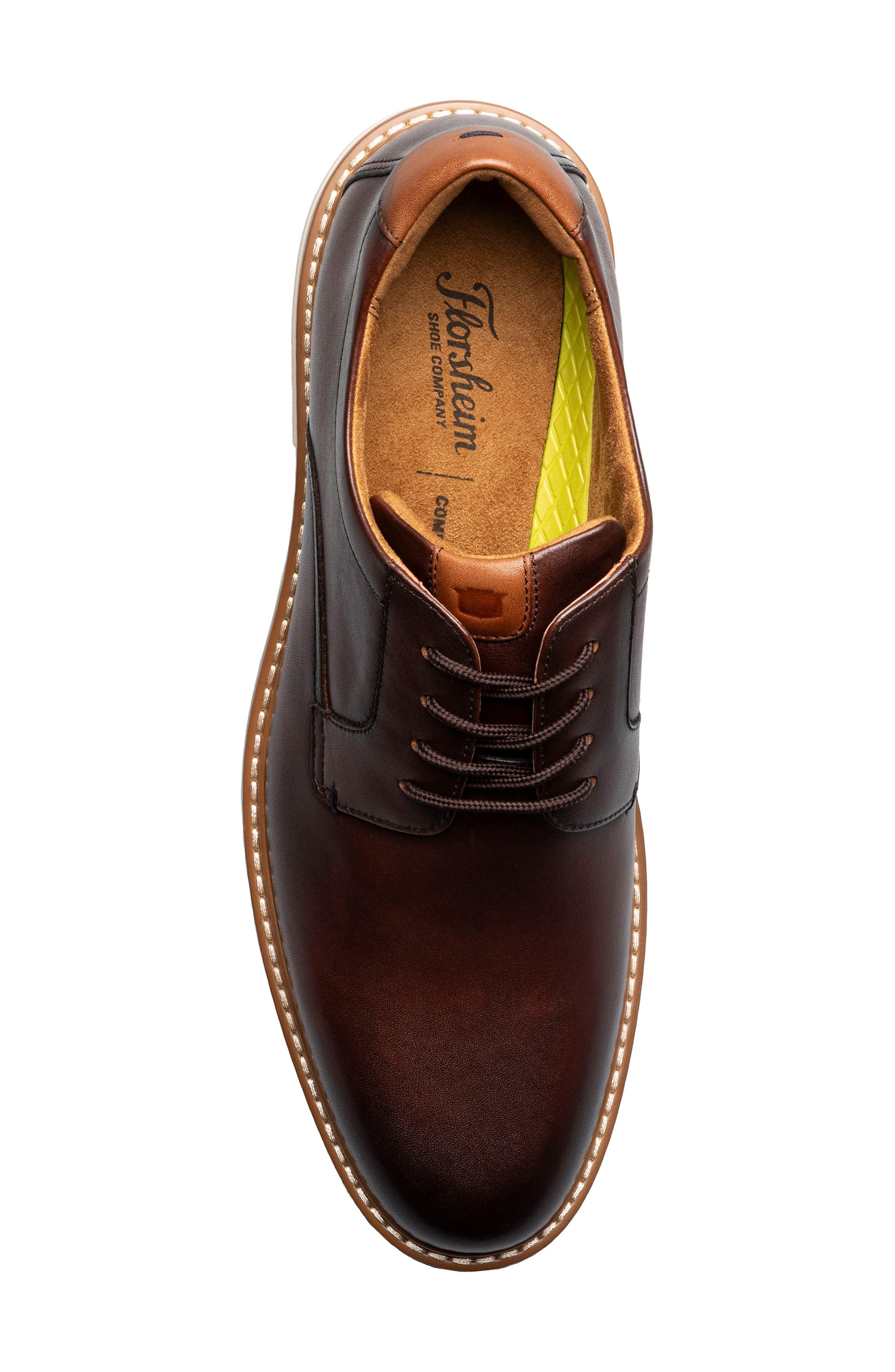 Florsheim Norwalk Plain Toe Derby, Alternate, color, Brown