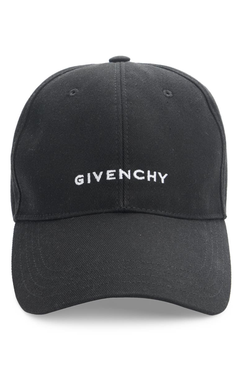 Givenchy Small Logo Embroidered Baseball Cap, Alternate, color, Black