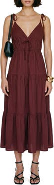 VERO MODA Athena Tiered Midi Dress