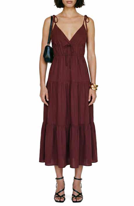 VERO MODA Athena Tiered Midi Dress