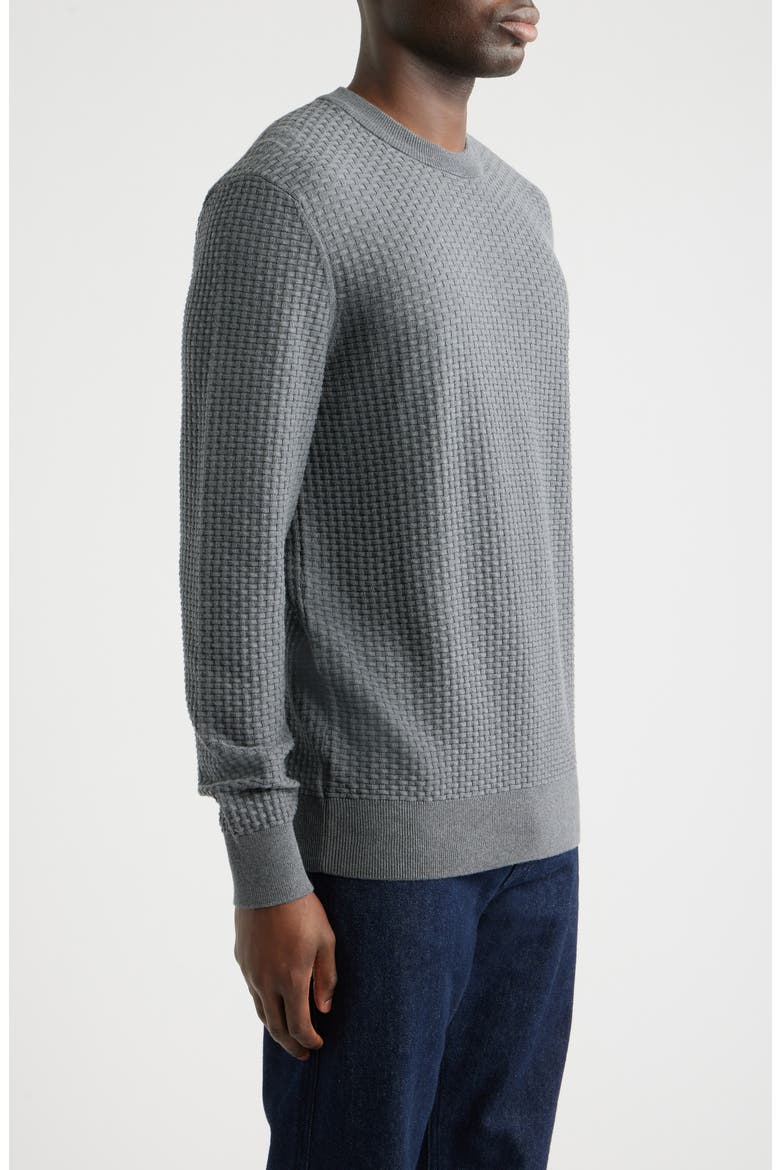 Imberto Textured Sweater, Alternate, color, SILVER