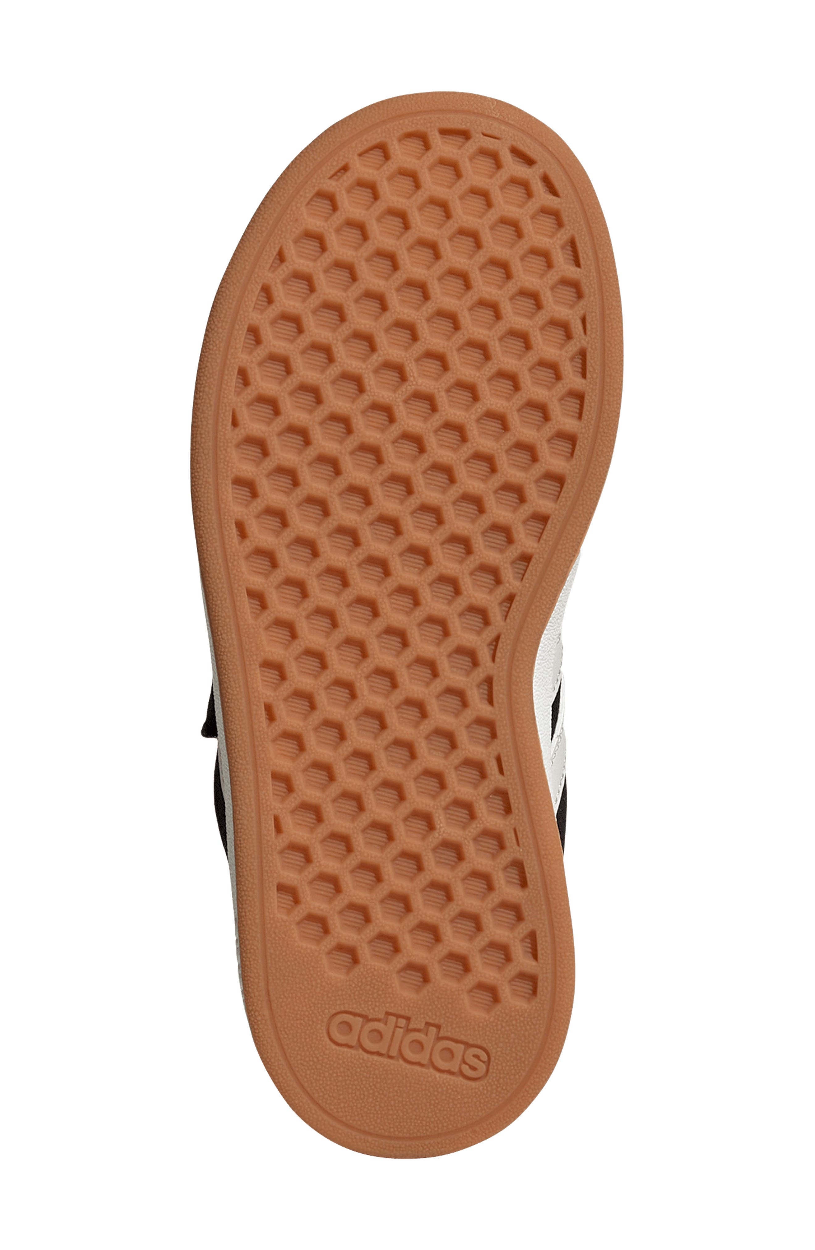 adidas Kids' Grand Court Sneaker, Alternate, color, Black/ Off White/ Gum