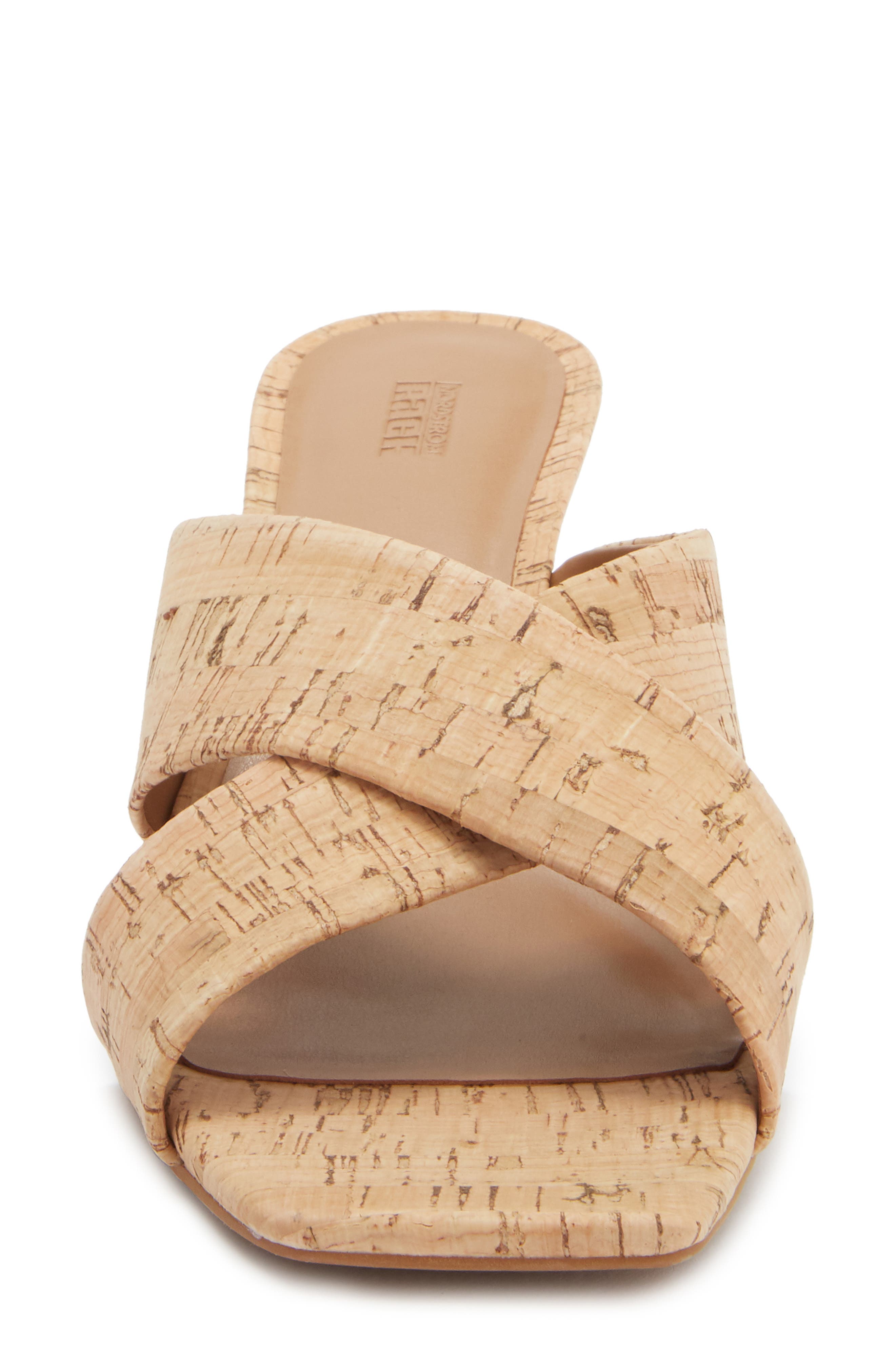 Lauren Slide Sandal, Alternate, color, NATURAL CORK